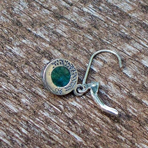 Recycled Vintage Mason Jar Sterling Silver Botanical Collection Earrings - Picture 4 of 4